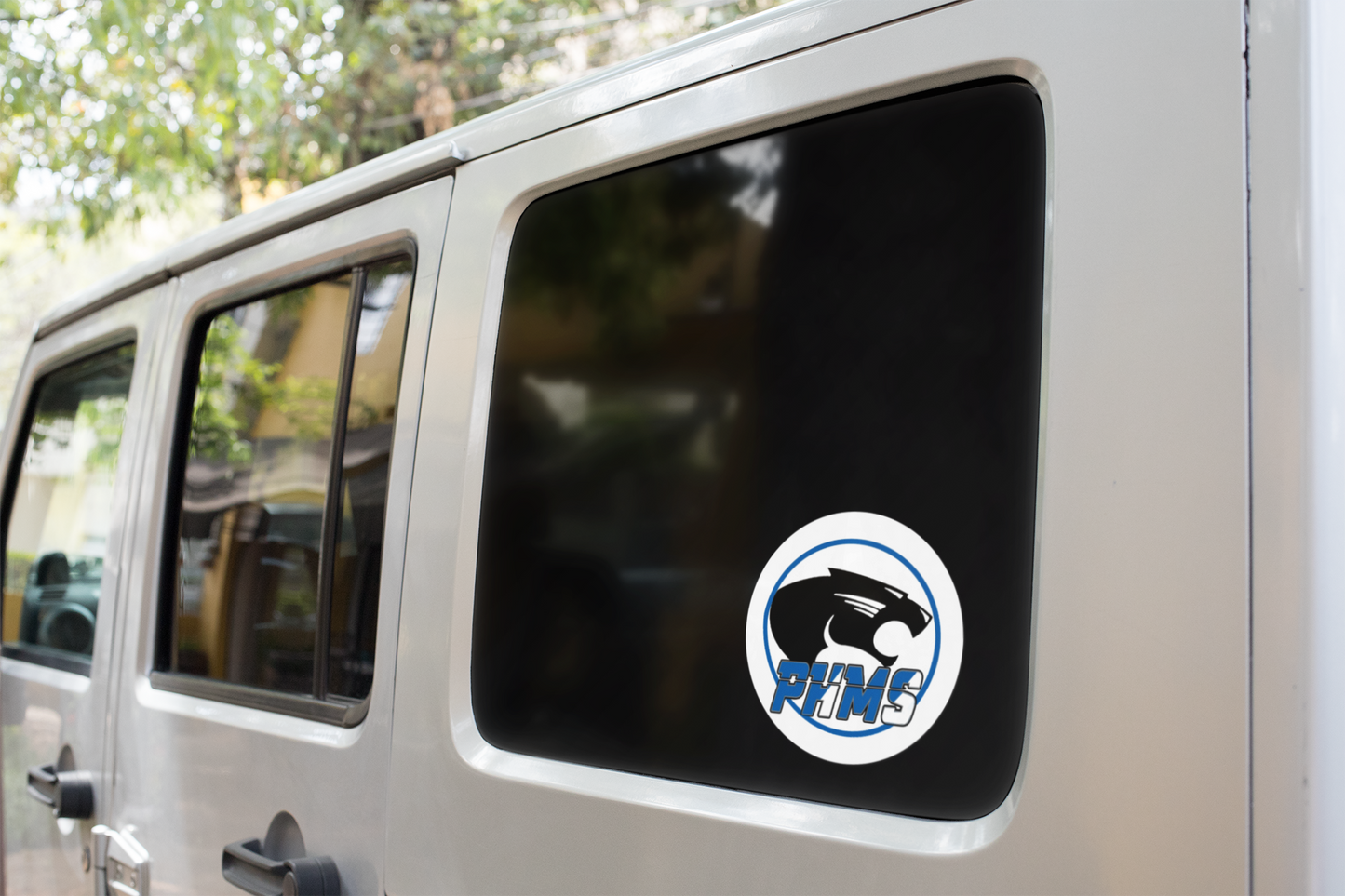 Paradise Honors Middle School Gloss White Circle Logo Vinyl Sticker
