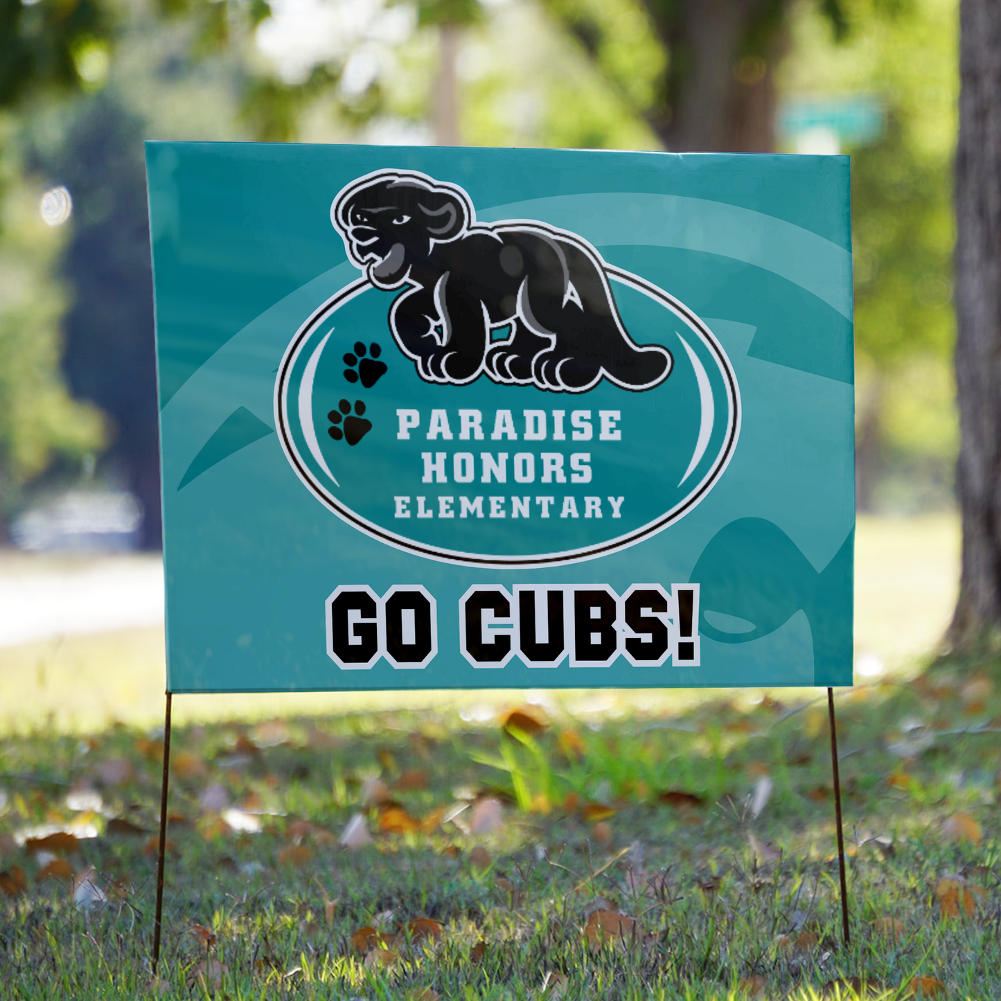 24" x 18" Inch Paradise Honors Elementary School Logo Yard Sign