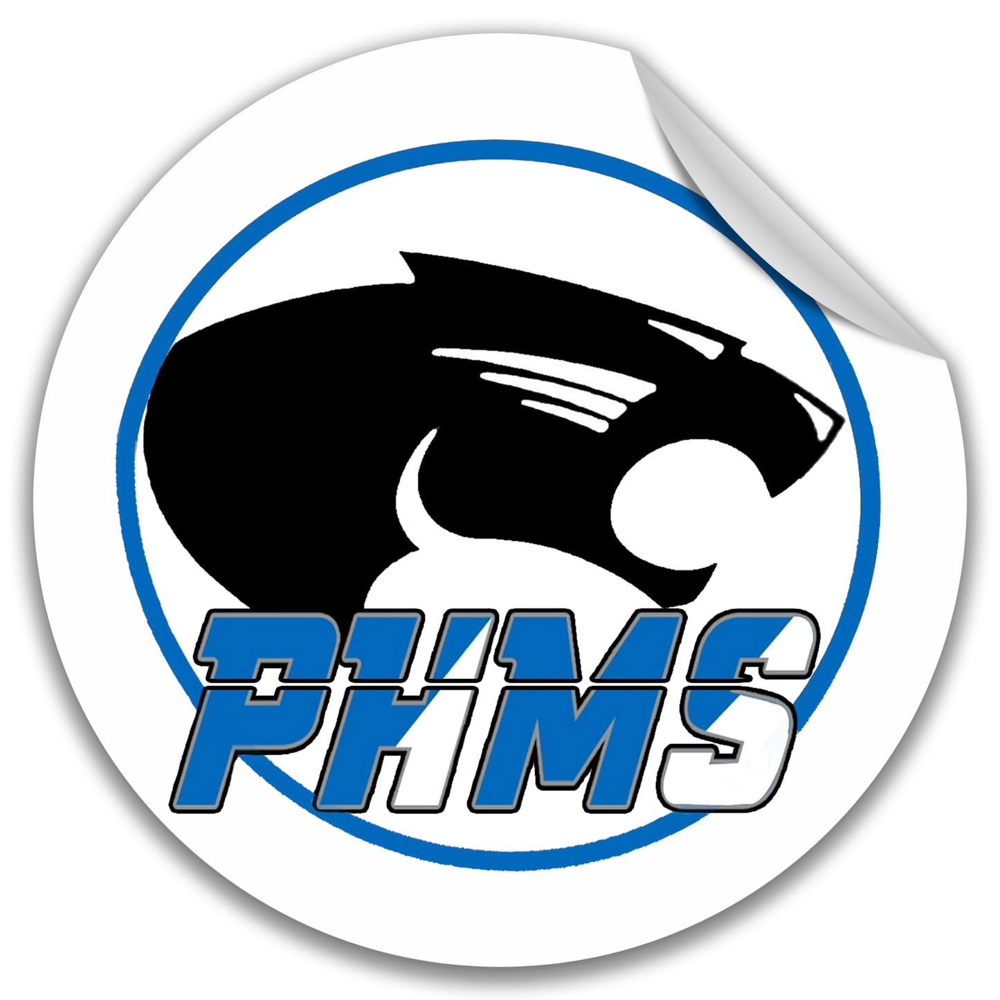 Paradise Honors Middle School Gloss White Circle Logo Vinyl Sticker