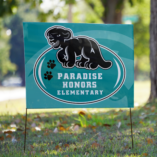 24" x 18" Inch Paradise Honors Elementary School Logo Yard Sign