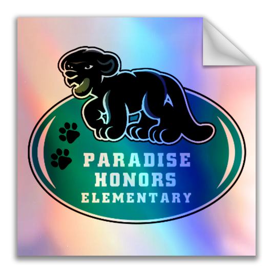 Paradise Honors Elementary School Holographic Square Logo Vinyl Sticker