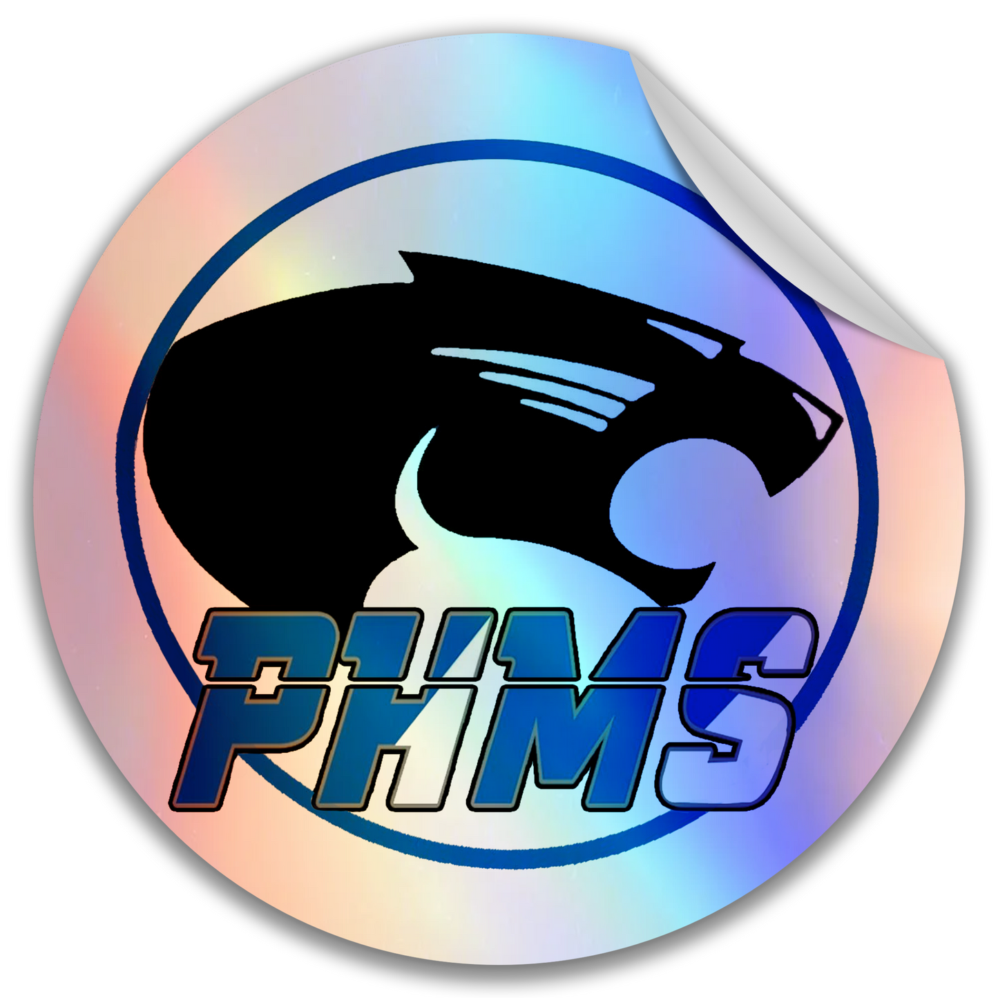 Paradise Honors Middle School Holographic Circle Logo Vinyl Sticker