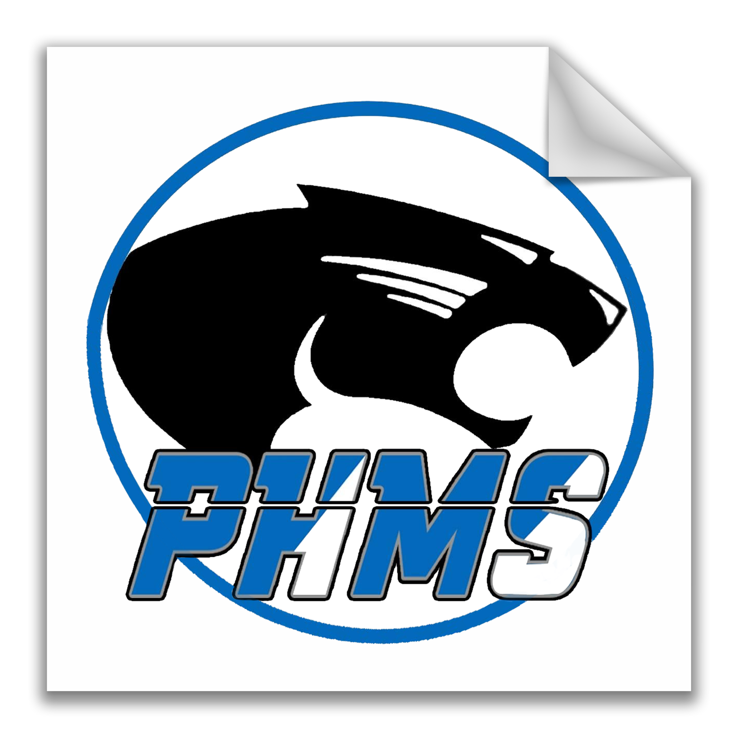 Paradise Honors Middle School Gloss White Square Logo Vinyl Sticker