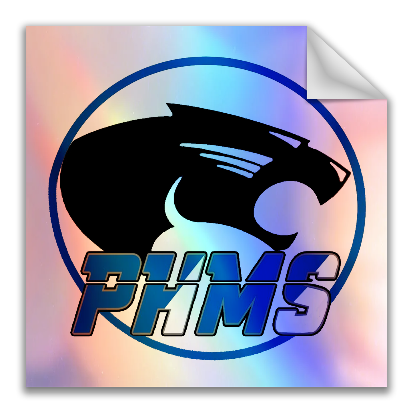 Paradise Honors Middle School Holographic Square Logo Vinyl Sticker